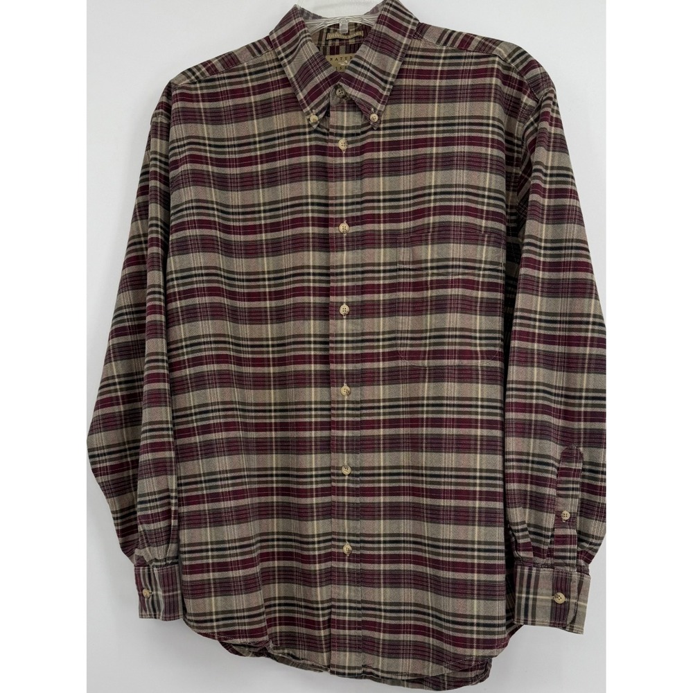 Natural Issue Mens Long Sleeve Cotton‎ Plaid L Business Casual Preppy Academia